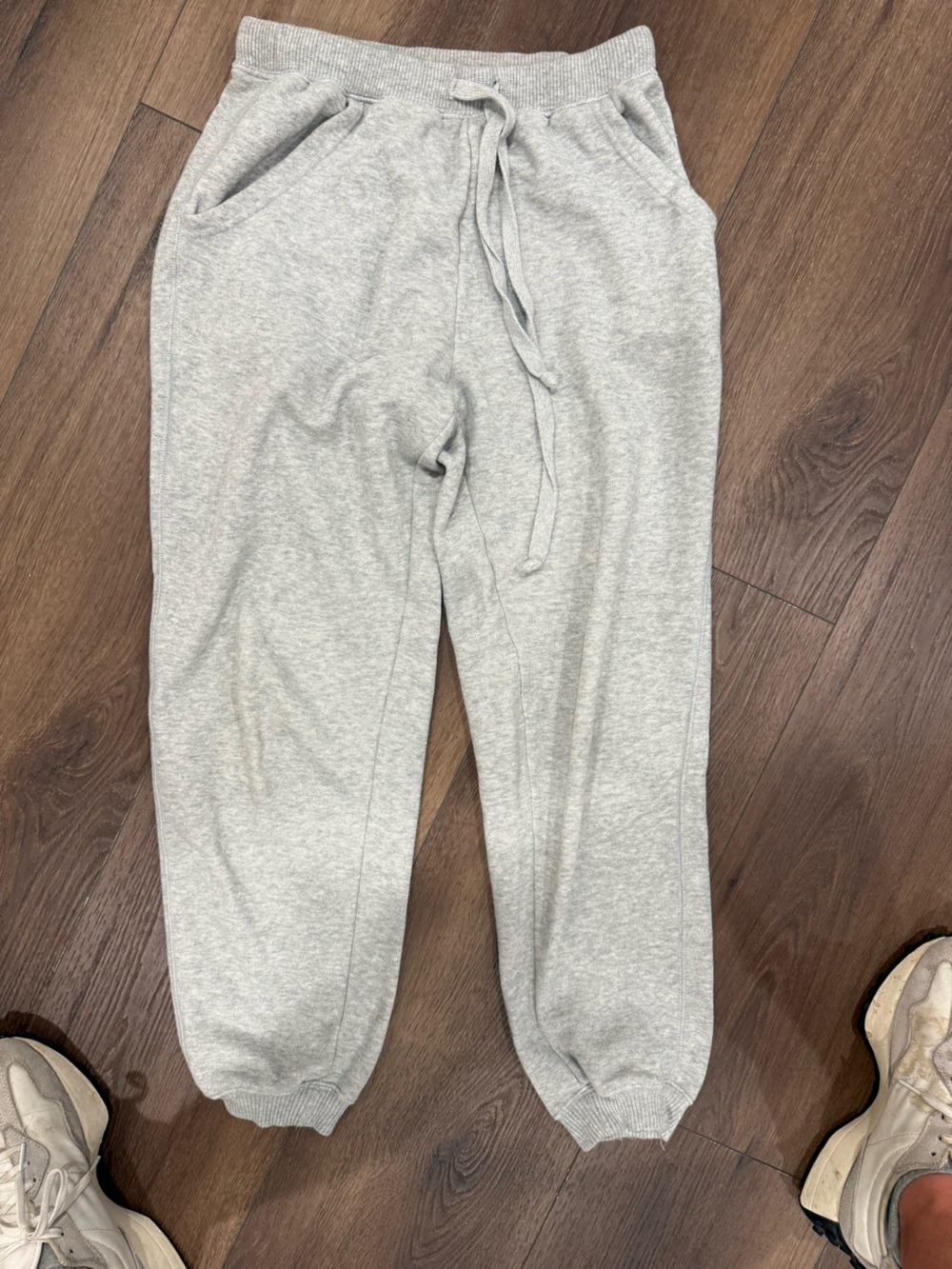 Aerie Gray Drawstring Jogger Sweatpants